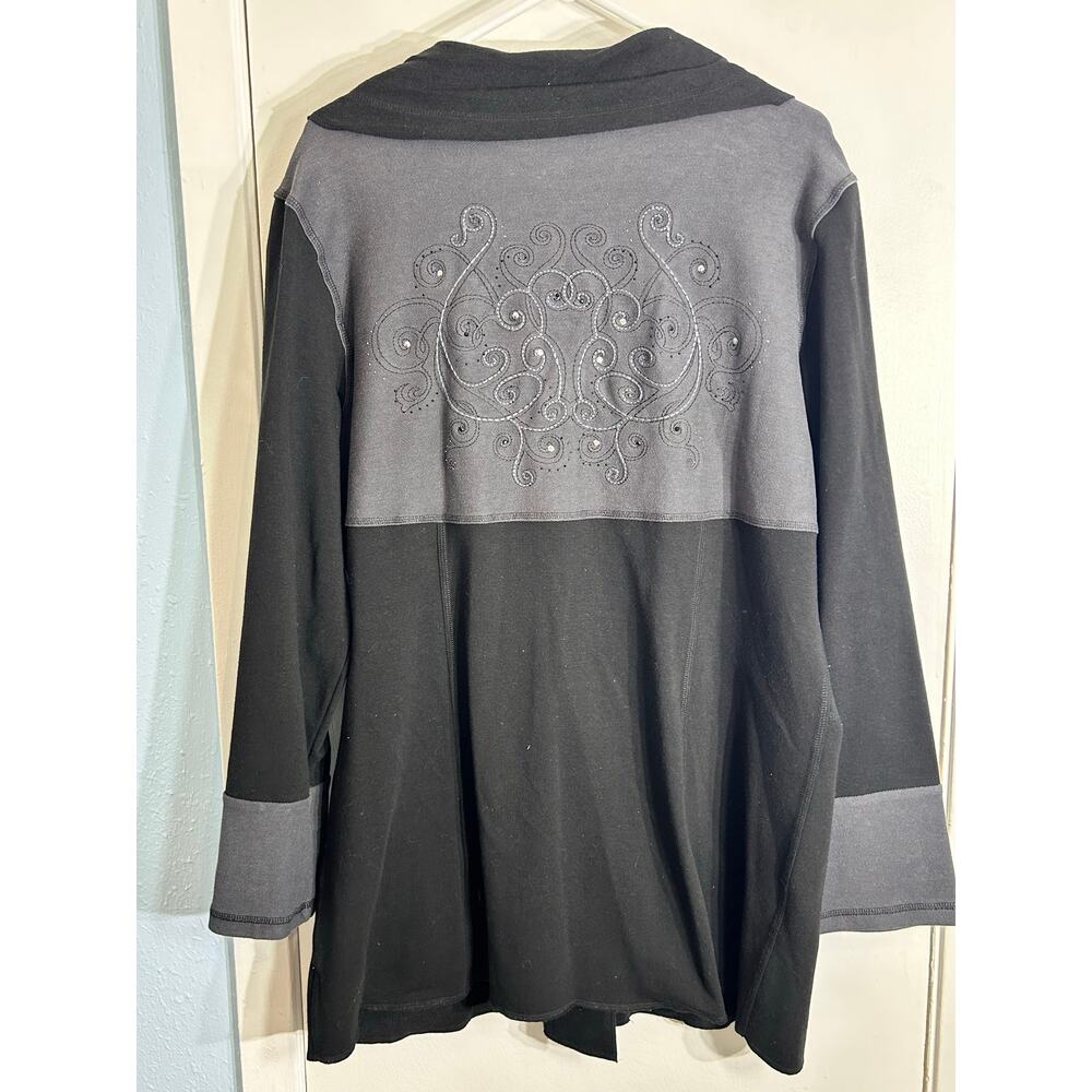 Vincente Jacket XL Black Color Block Embroidered Whimsigoth Stevie Nicks Vamp - Picture 7 of 10